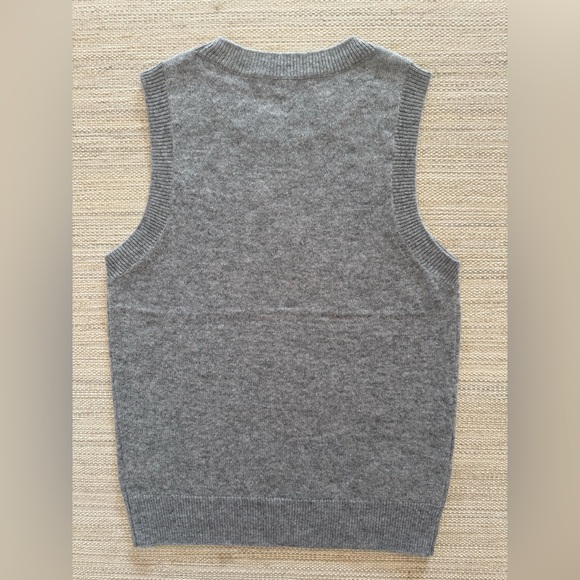 Veronica Beard Jerrel 100% Cashmere tank vest top thin knit grey women S - Picture 2 of 4